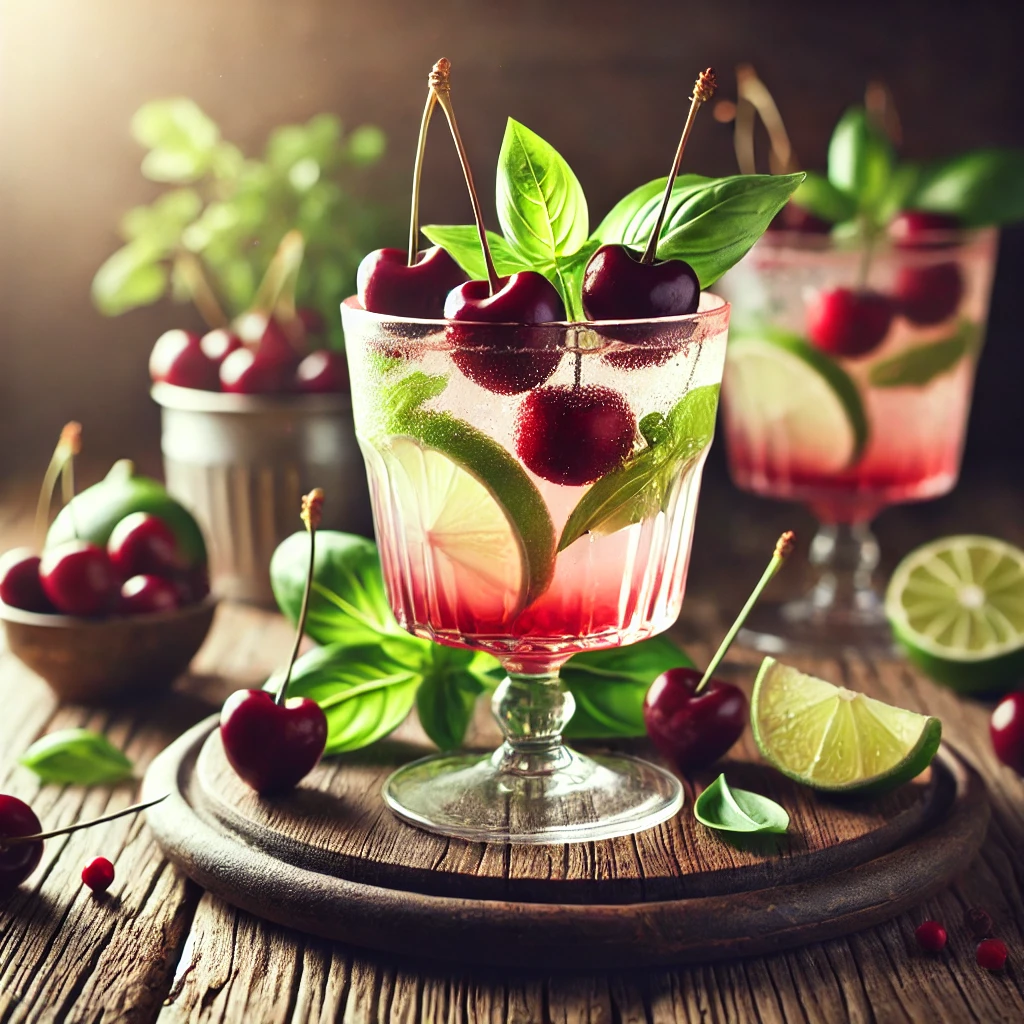 Cherries and Lime Basil